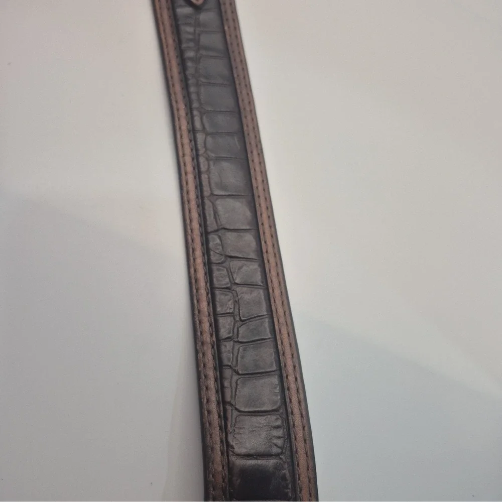 Ariat Leather Belt 32 Croc Print Tooled Leather